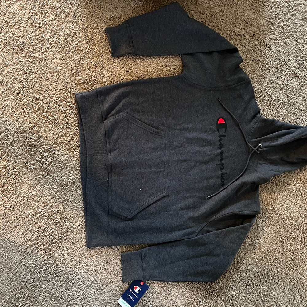 New Champion grey hoodie